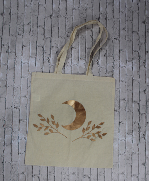 moon and vine tote bag